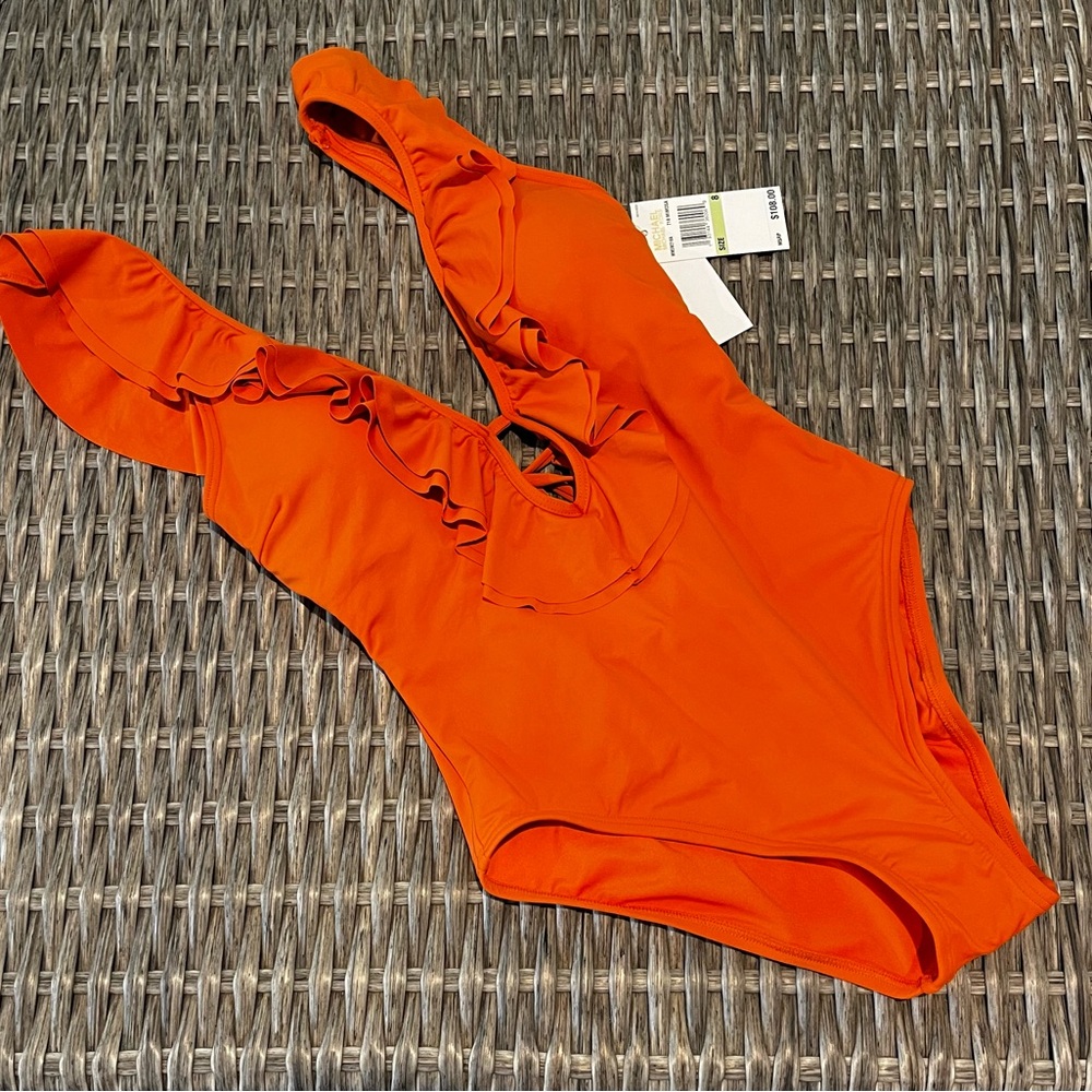 🆕Michael Kors Mimosa Orange Swimsuit Size 8